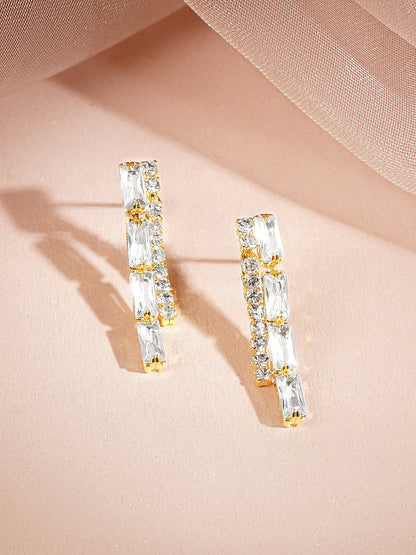 Gold-Plated Crystal Tennis Choker Necklace Set