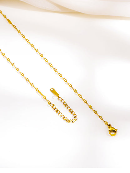 Demi Fine 18K Gold Plated Stainless steel Twisted Chain Heart Pendant Necklace