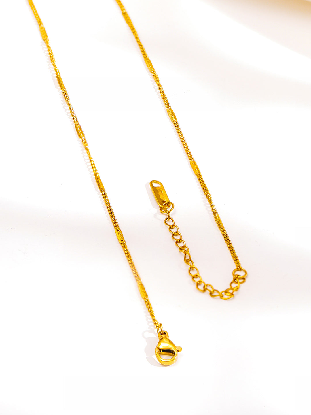 Demi Fine 18K Gold Plated Stainless steel Enamel Shell Pendant Chain Necklace