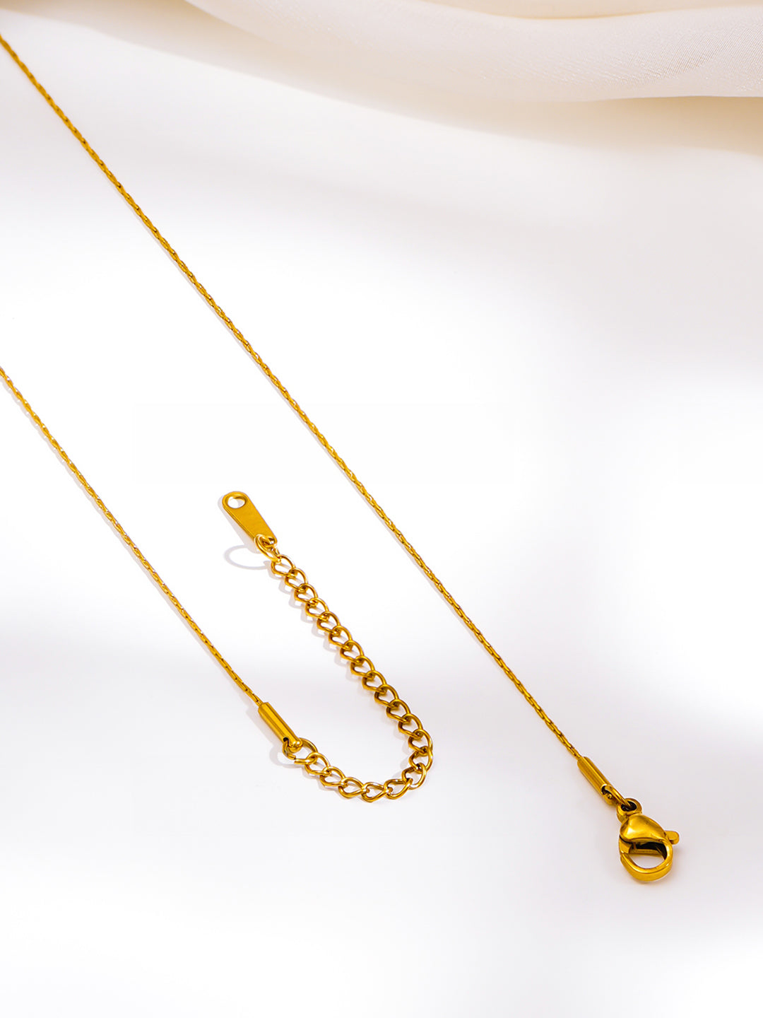Demi Fine 18K Gold Plated Stainless steel Minimal Diamond Solitaire Necklace