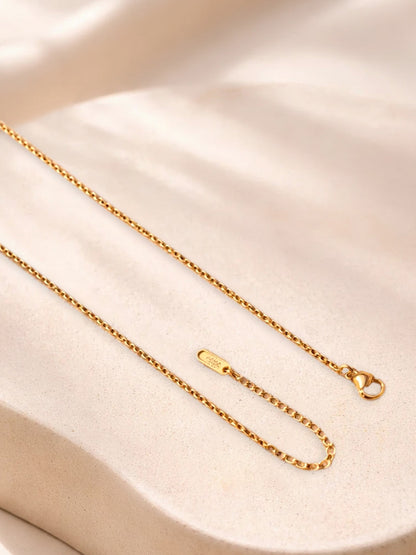 Demi Fine 18K Gold Plated Stainless steel Rose Enamel Pendant Necklace