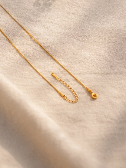 Demi Fine 18K Gold Plated Stainless steel Minimal Ball Pendant Chain Necklace