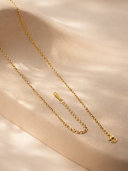Demi Fine 18K Gold Plated Stainless steel Baroque Pearl Pendant Rope Necklace