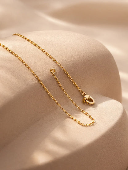 Demi Fine 18K Gold Plated Stainless steel Minimal Pendant Chain Necklace