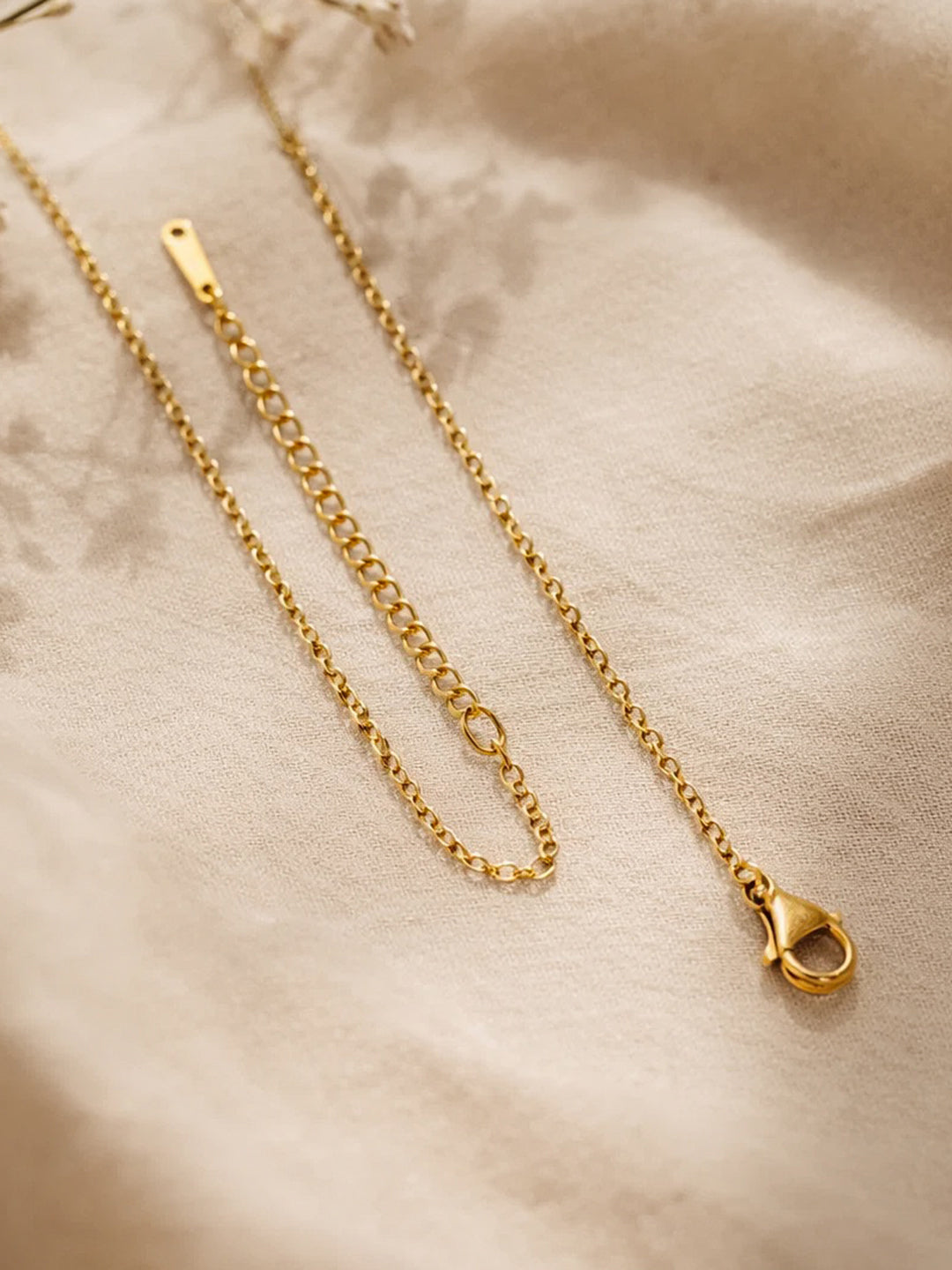 Demi Fine 18K Gold Plated Stainless steel Minimal R Pendant Necklace