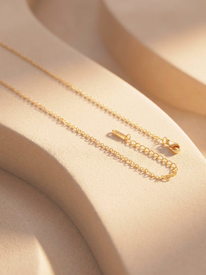 Demi Fine 18K Gold Plated Stainless steel Signature R Pendant Necklace