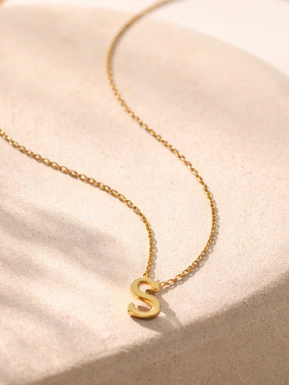 Demi Fine 18K Gold Plated Stainless steel Signature S Pendant Necklace