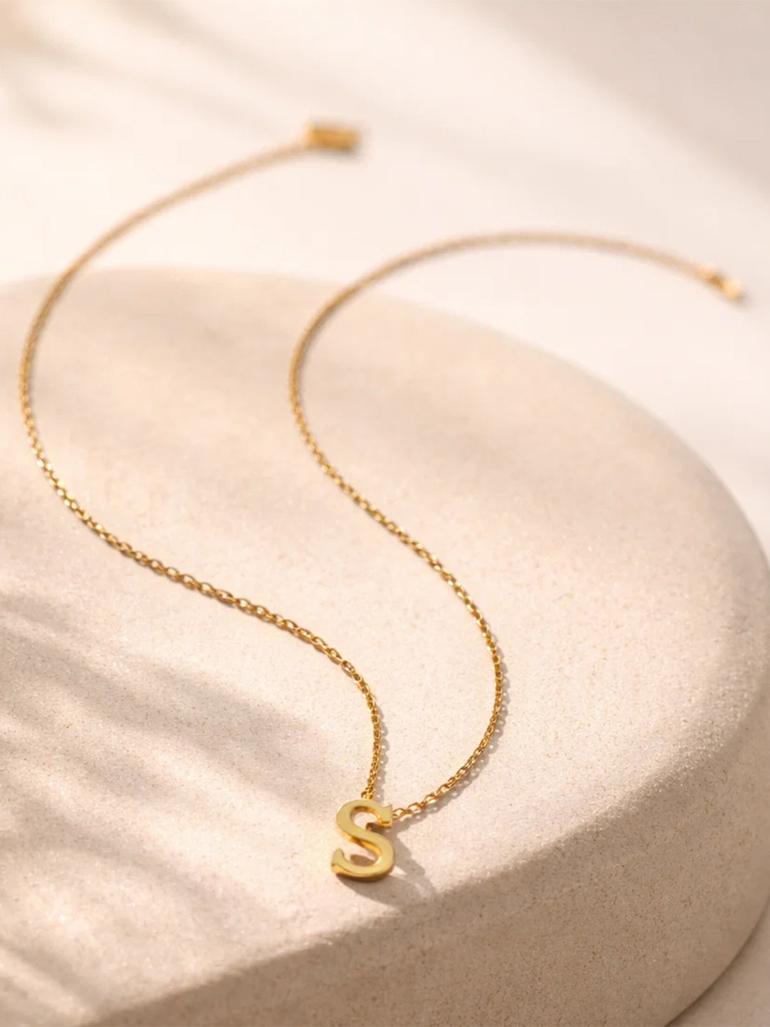 Demi Fine 18K Gold Plated Stainless steel Signature S Pendant Necklace