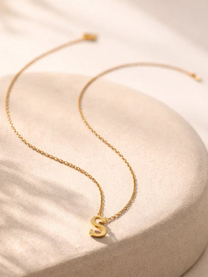 Demi Fine 18K Gold Plated Stainless steel Signature S Pendant Necklace