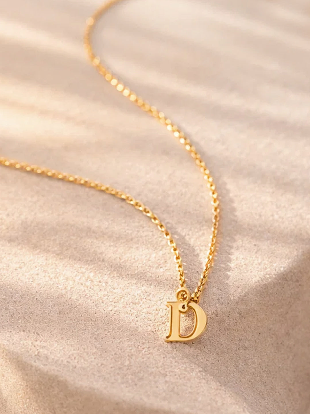 Demi Fine 18K Gold Plated Stainless steel Signature D Pendant Necklace