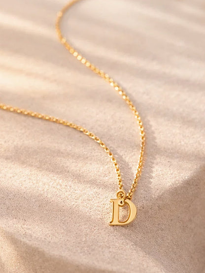 Demi Fine 18K Gold Plated Stainless steel Signature D Pendant Necklace