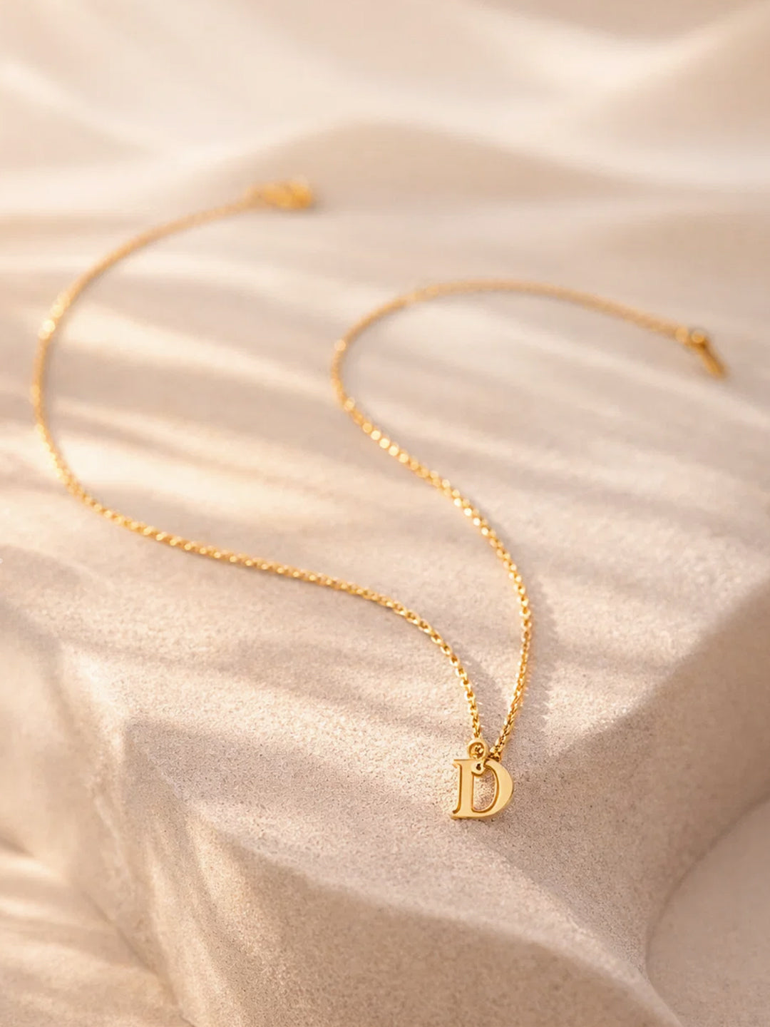 Demi Fine 18K Gold Plated Stainless steel Signature D Pendant Necklace