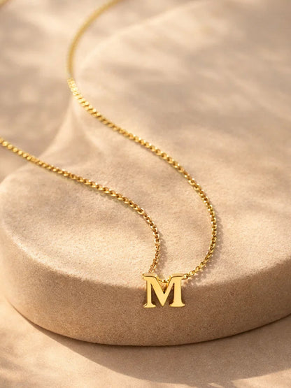 Demi Fine 18K Gold Plated Stainless steel Signature M Pendant Necklace