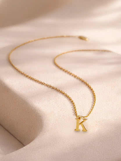 Demi Fine 18K Gold Plated Stainless steel Signature K Pendant Necklace