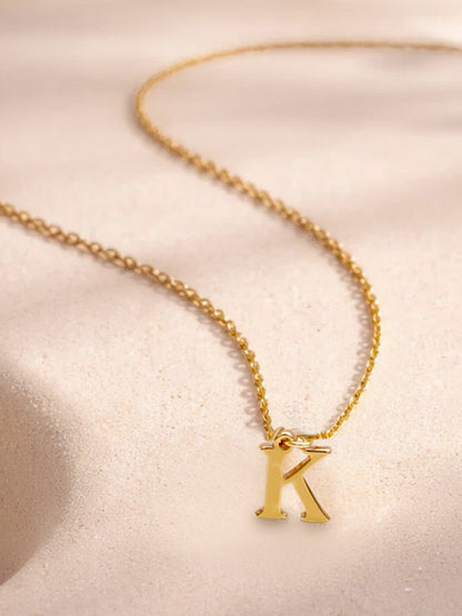 Demi Fine 18K Gold Plated Stainless steel Signature K Pendant Necklace