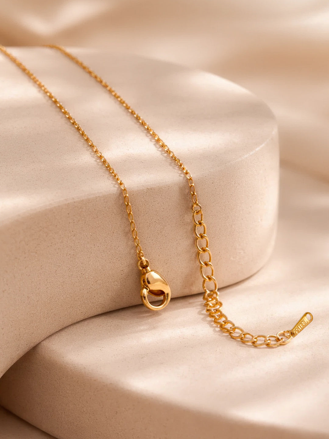 Demi Fine 18K Gold Plated Stainless steel Signature E Pendant Necklace