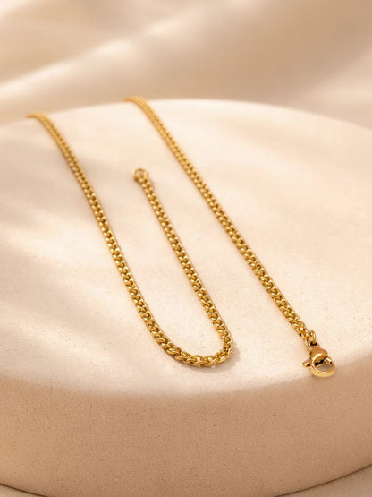 Demi Fine 18K Gold Plated Stainless steel Engraved Square P Pendant Necklace