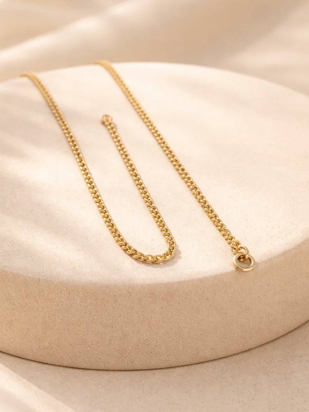 Demi Fine 18K Gold Plated Stainless steel Engraved Square E Pendant Necklace