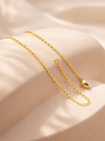 Demi Fine 18K Gold Plated Stainless steel Classic Disc N Pendant Necklace