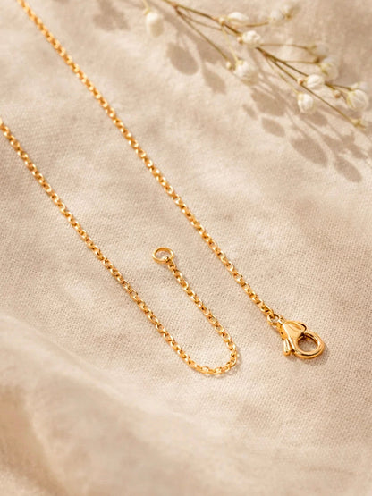 Demi Fine 18K Gold Plated Stainless steel Classic Disc I Pendant Necklace