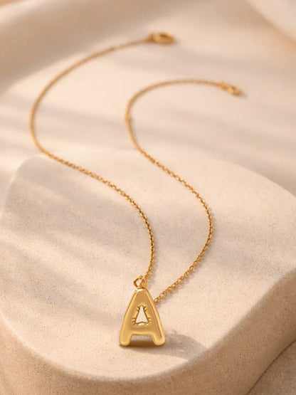 Demi Fine 18K Gold Plated Stainless steel Minimal Balloon A Necklace