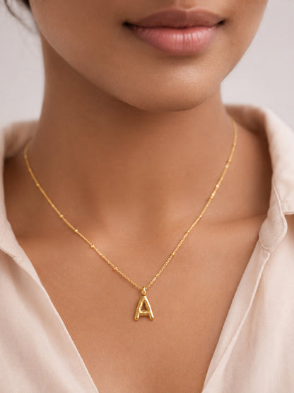 Demi Fine 18K Gold Plated Stainless steel Minimal Balloon A Necklace