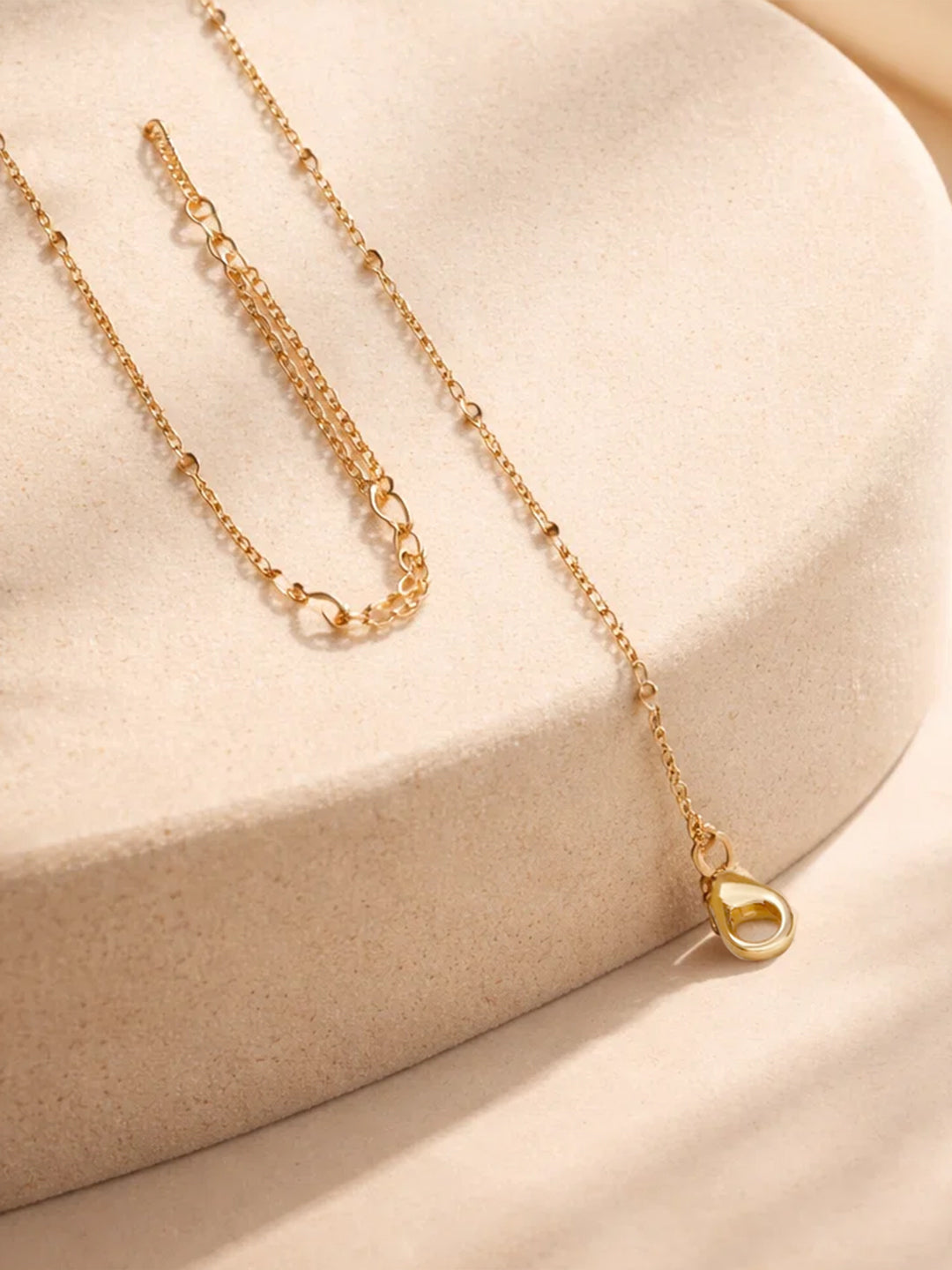 Demi Fine 18K Gold Plated Stainless steel Minimal Balloon D Necklace