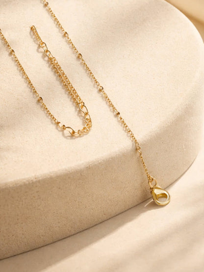 Demi Fine 18K Gold Plated Stainless steel Minimal Balloon H Necklace