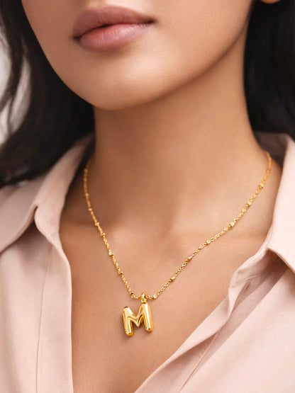 Demi Fine 18K Gold Plated Stainless steel Minimal Balloon M Necklace