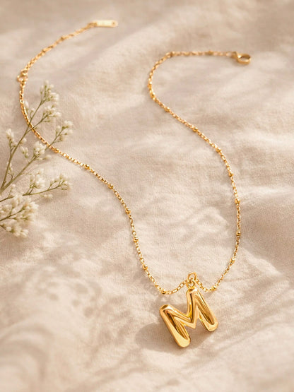 Demi Fine 18K Gold Plated Stainless steel Minimal Balloon M Necklace