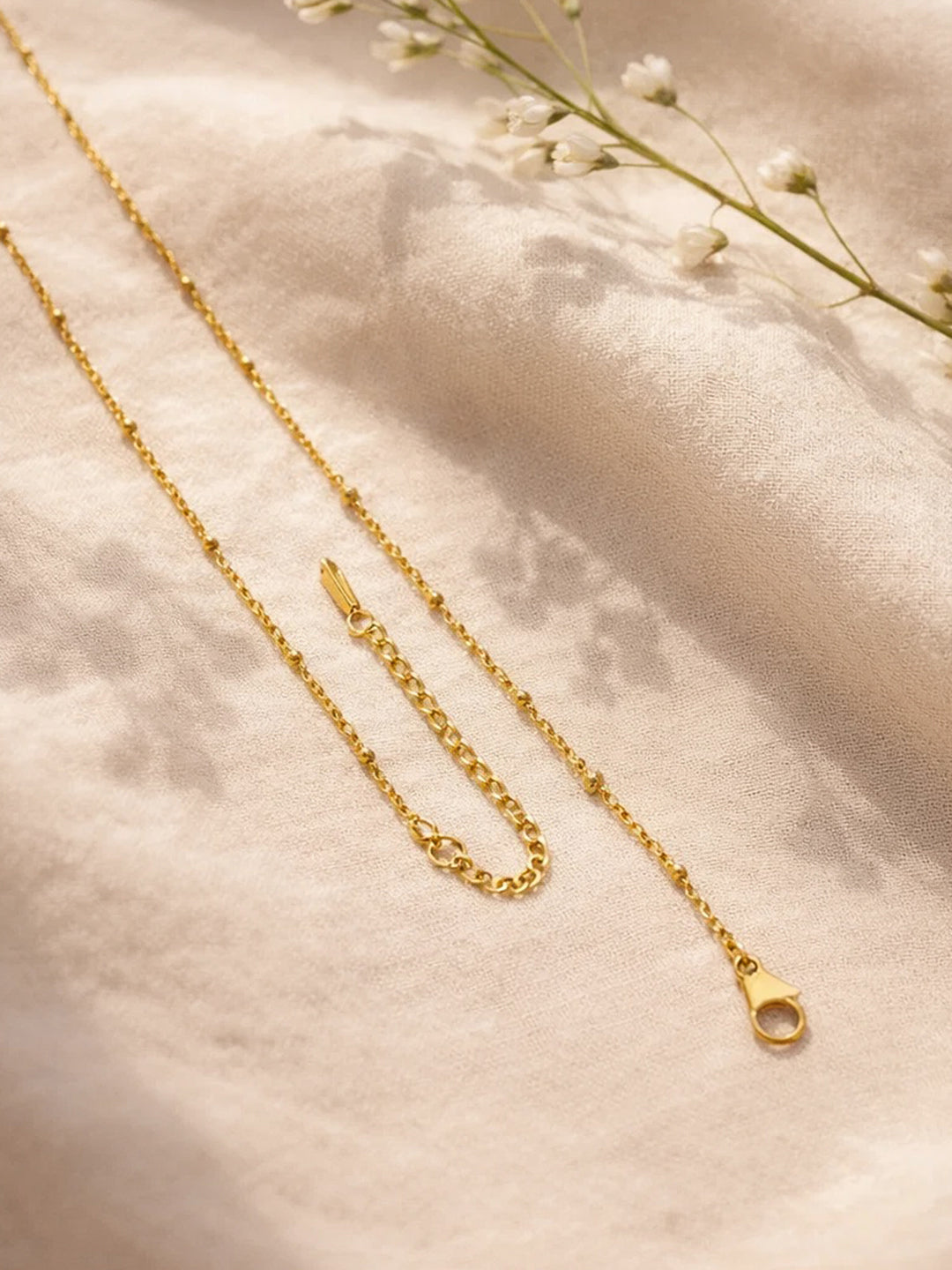 Demi Fine 18K Gold Plated Stainless steel Minimal Balloon T Necklace