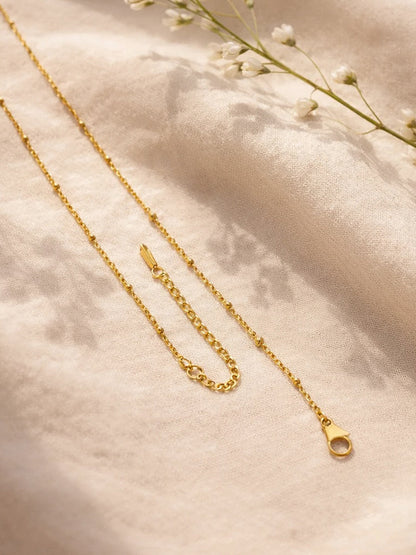 Demi Fine 18K Gold Plated Stainless steel Minimal Balloon T Necklace