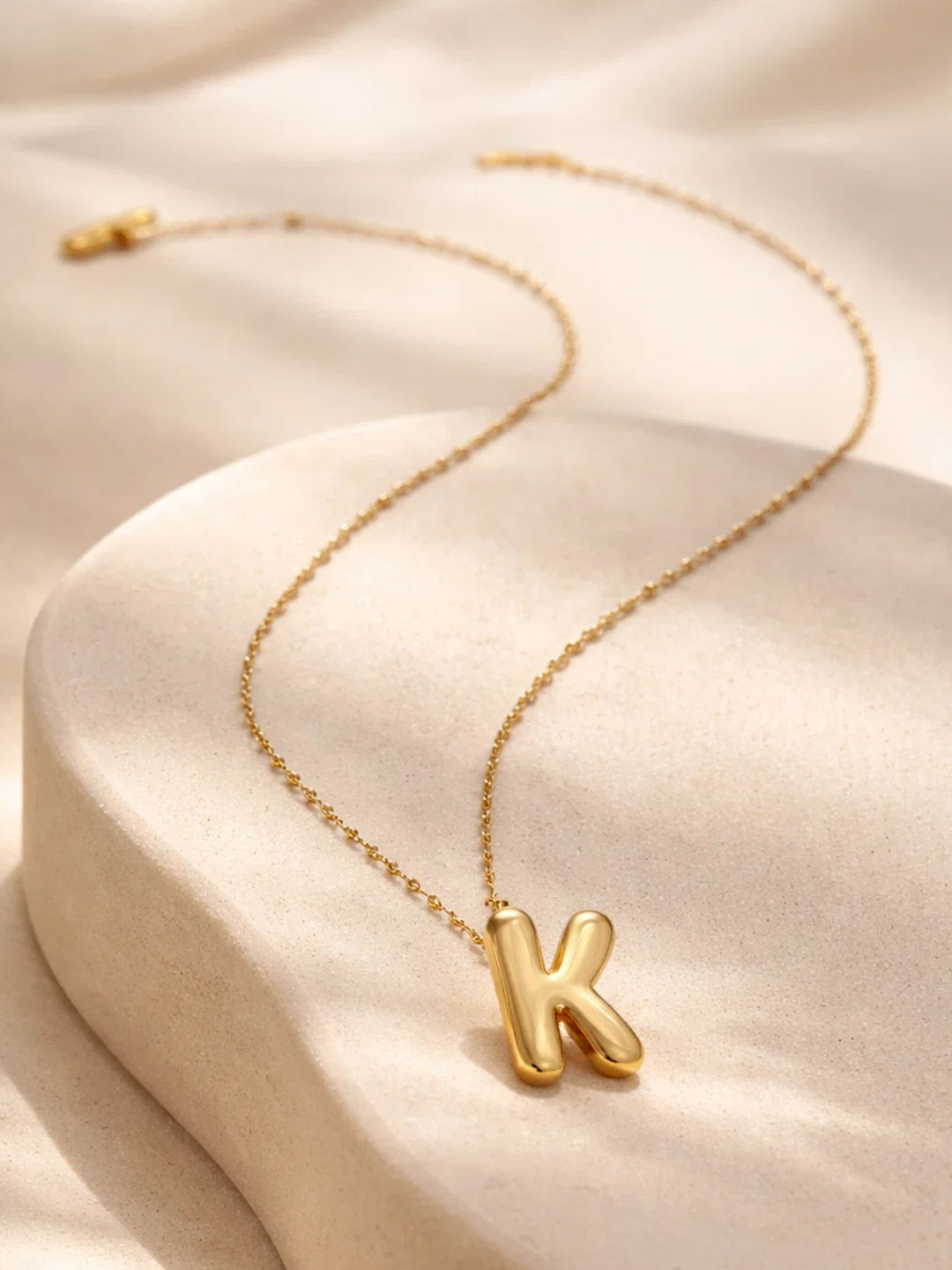Demi Fine 18K Gold Plated Stainless steel Minimal Balloon K Necklace