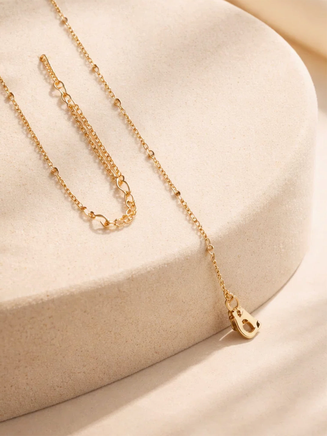 Demi Fine 18K Gold Plated Stainless steel Minimal Balloon K Necklace