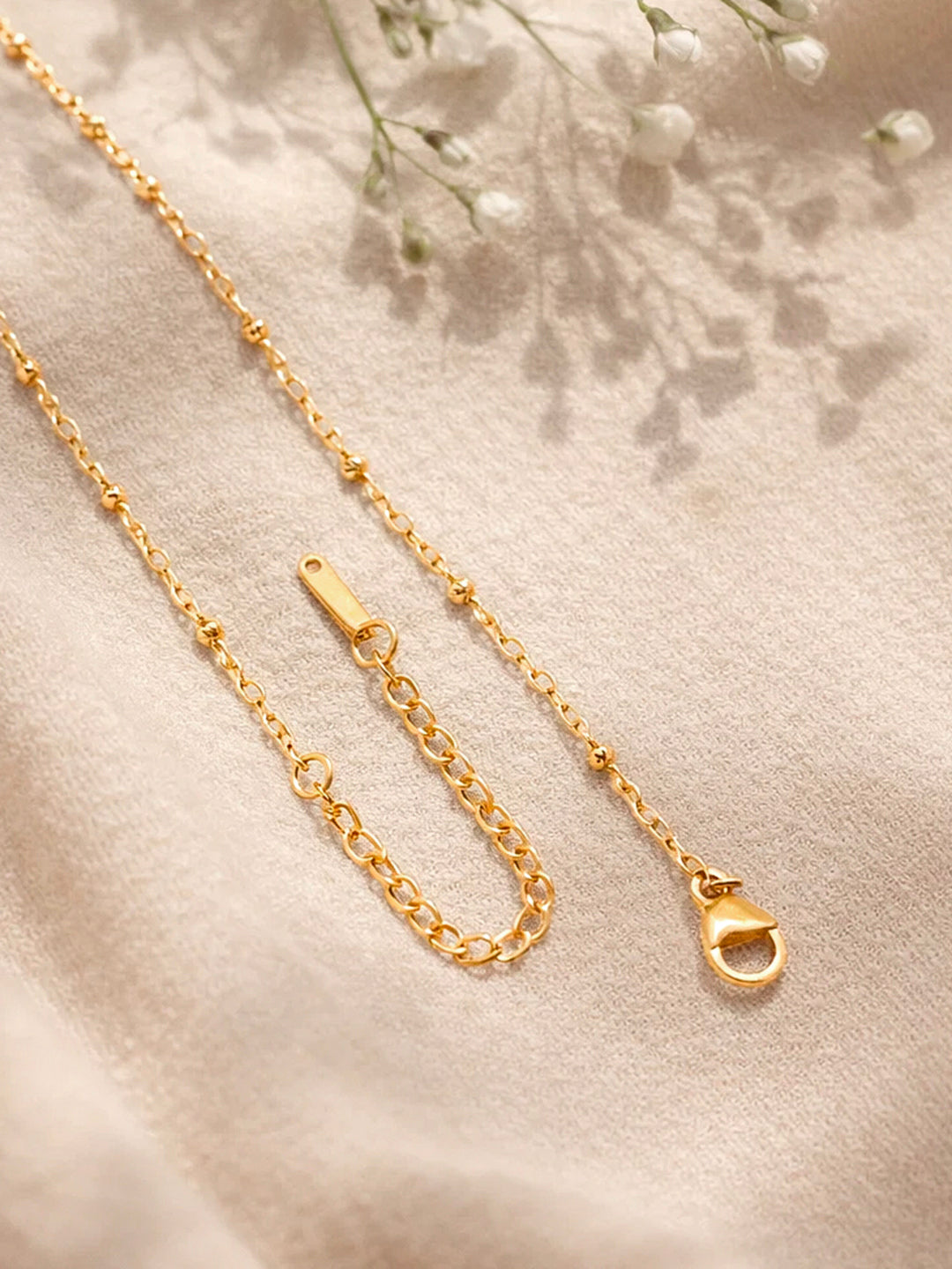 Demi Fine 18K Gold Plated Stainless steel Minimal Balloon E Necklace