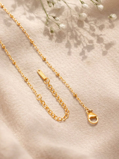 Demi Fine 18K Gold Plated Stainless steel Minimal Balloon E Necklace