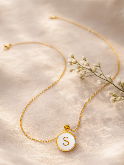 Demi Fine 18K Gold Plated Stainless steel Minimal S Pendant Necklace