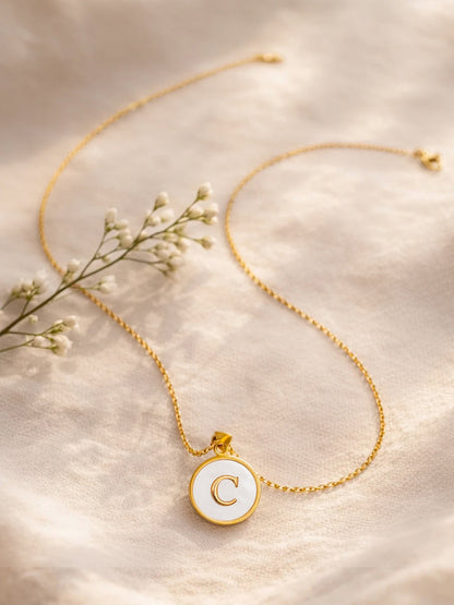Demi Fine 18K Gold Plated Stainless steel Minimal C Pendant Necklace