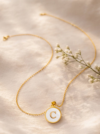 Demi Fine 18K Gold Plated Stainless steel Minimal C Pendant Necklace