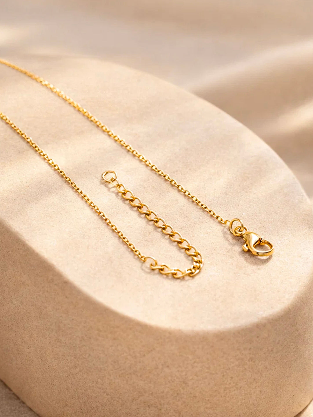 Demi Fine 18K Gold Plated Stainless steel Minimal K Pendant Necklace
