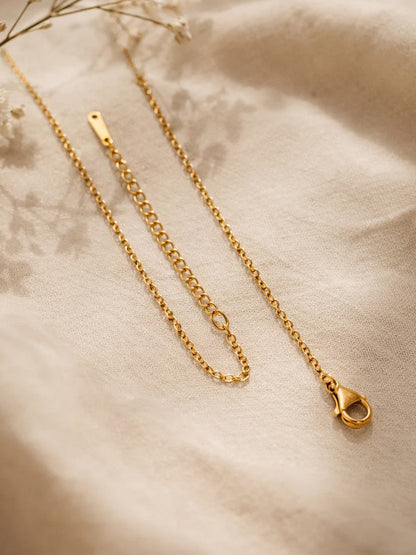 Demi Fine 18K Gold Plated Stainless steel Minimal J Pendant Necklace