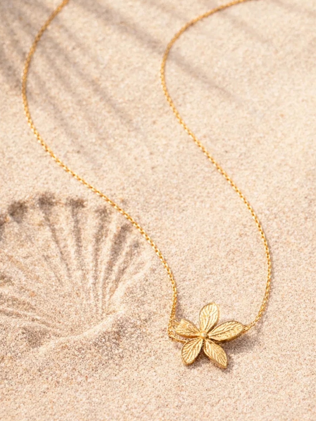 Demi Fine 18K Gold Plated Stainless steel Floral Pendant Chain Necklace