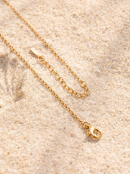 Demi Fine 18K Gold Plated Stainless steel Floral Pendant Chain Necklace