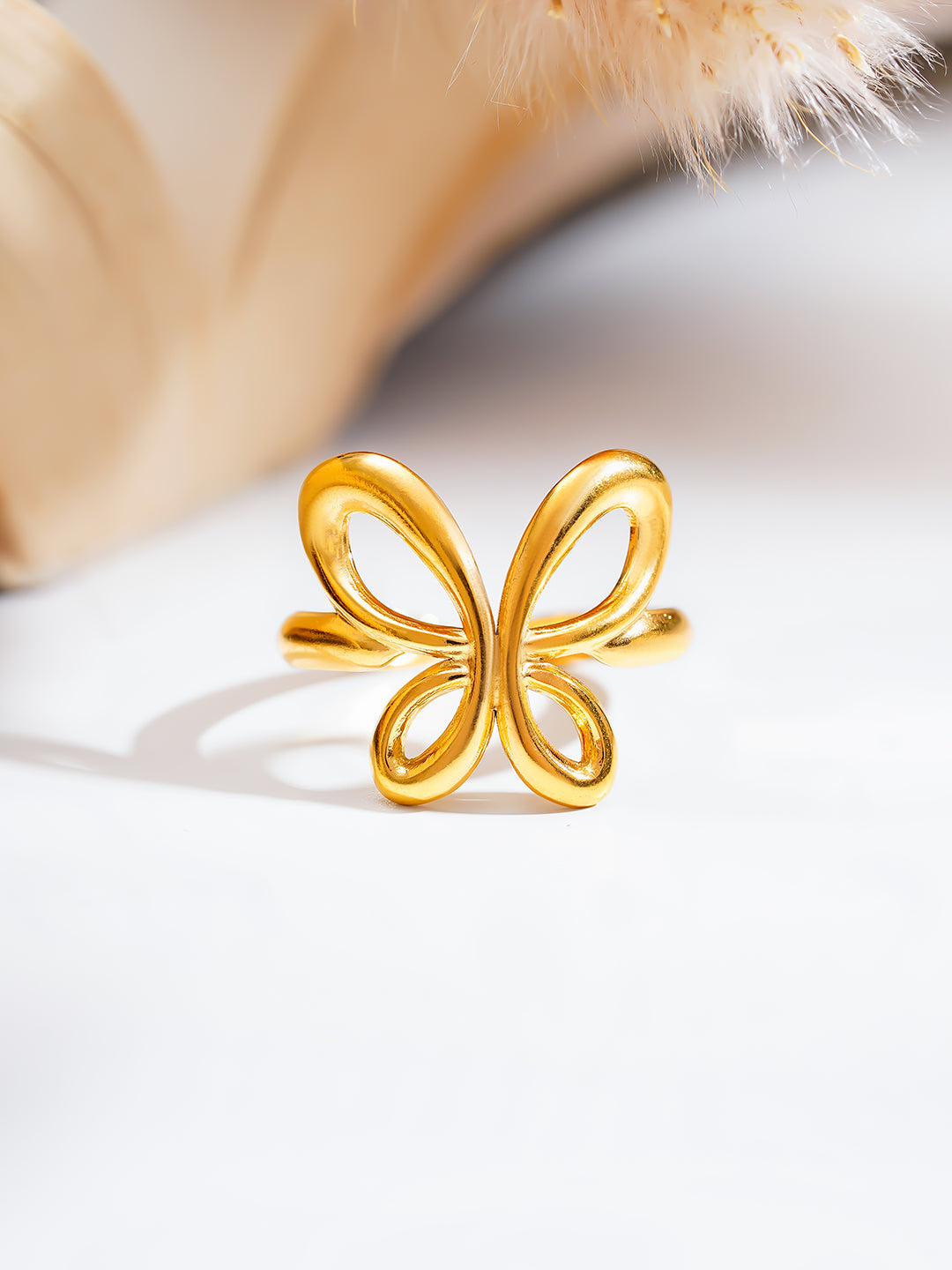 Demi Fine 18K Gold Plated Stainless steel Wings Of Wonder Ring