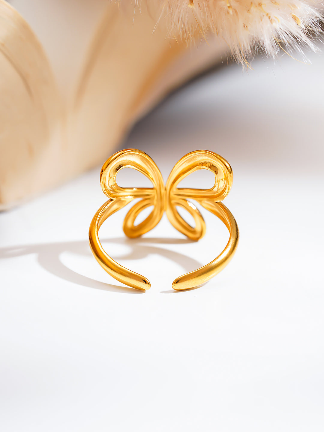 Demi Fine 18K Gold Plated Stainless steel Wings Of Wonder Ring