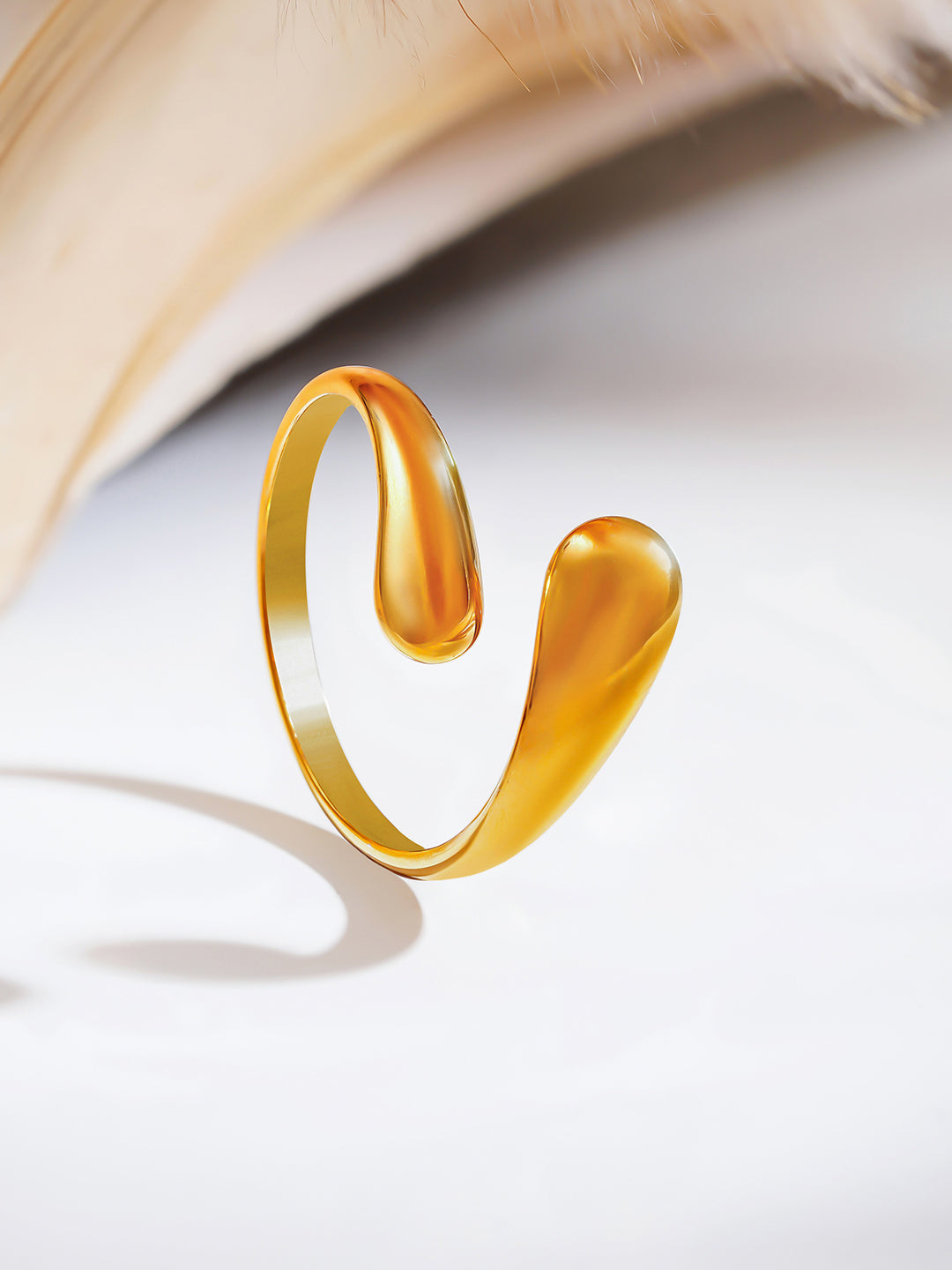 Demi Fine 18K Gold Plated Stainless steel Golden Flow Everyday Ring