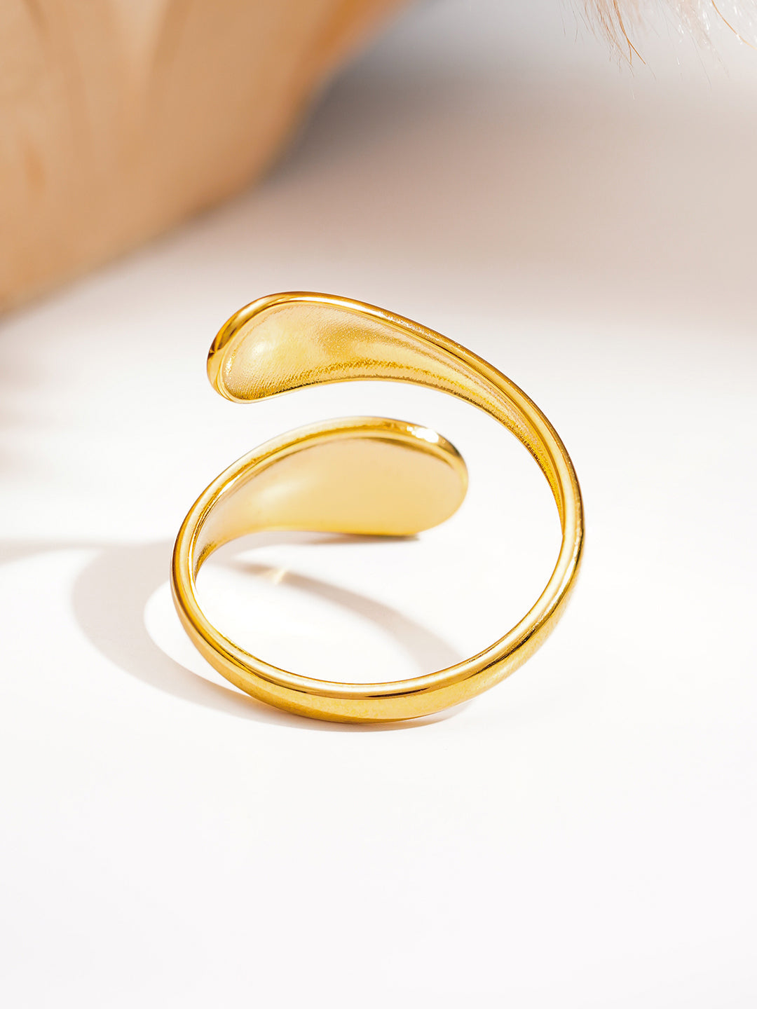Demi Fine 18K Gold Plated Stainless steel Melted Muse Open Ring