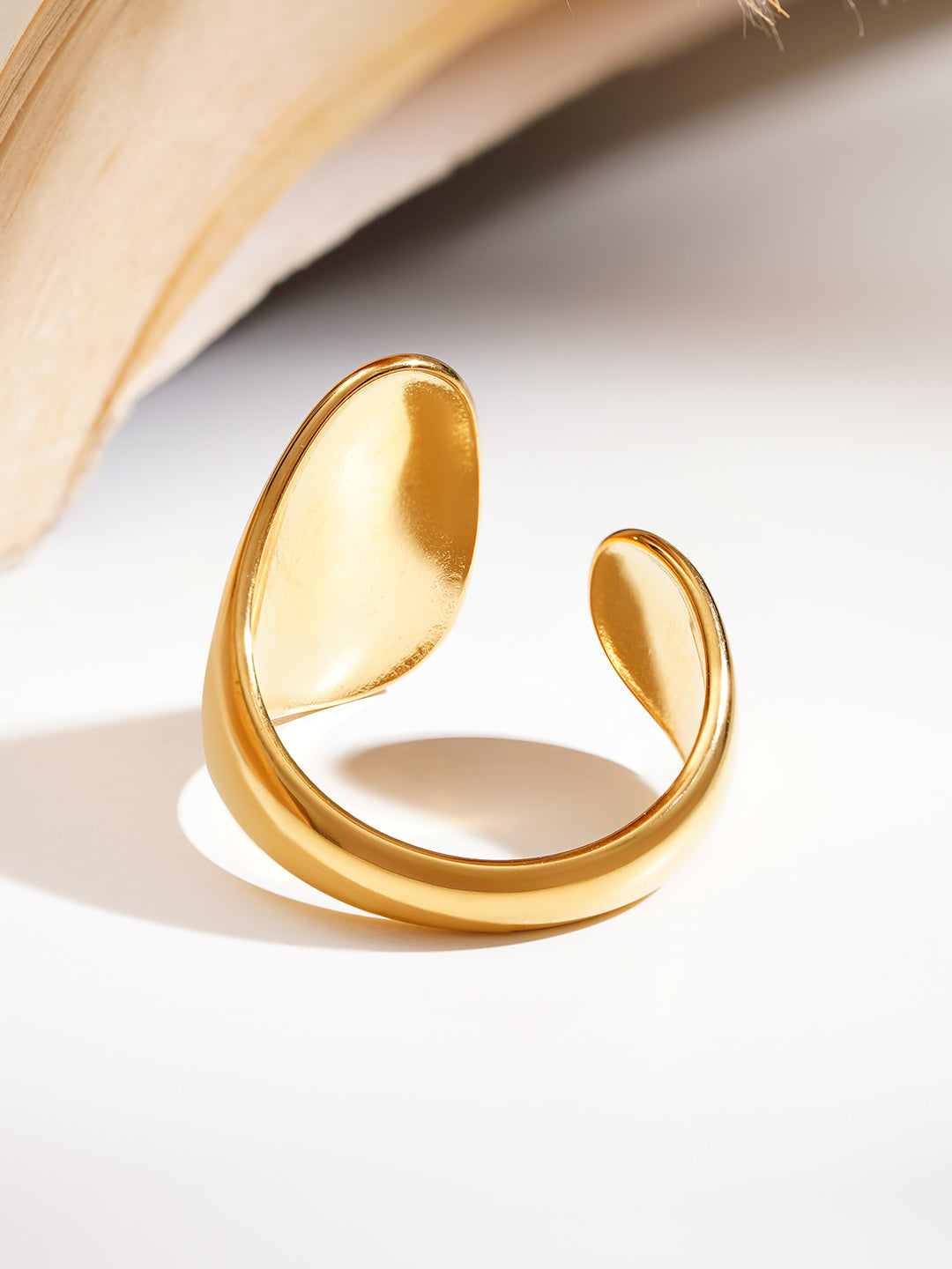 Demi Fine 18K Gold Plated Stainless steel Dual Disc Statement Ring