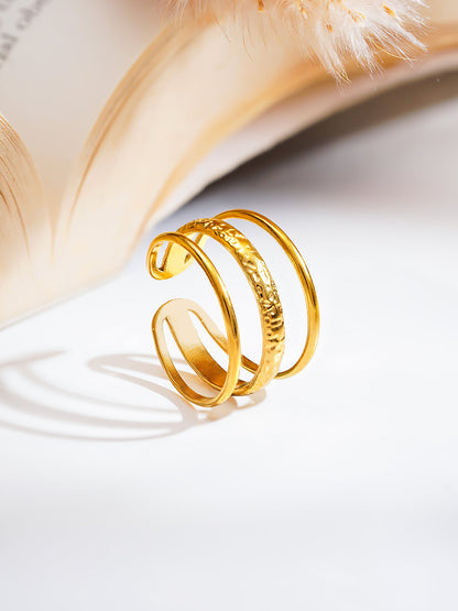 Demi Fine 18K Gold Plated Stainless steel Everyday Glow Gold Ring