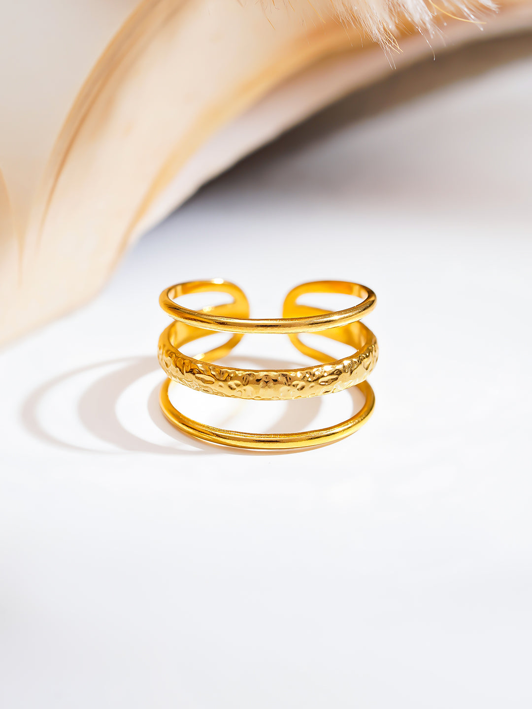 Demi Fine 18K Gold Plated Stainless steel Everyday Glow Gold Ring